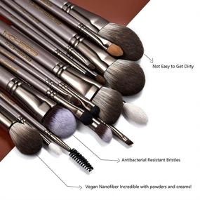 img 1 attached to Enhance Your Beauty Routine with the Eigshow Professional Makeup Brush Set: Ideal for Foundation, Face Powder, Blending, Blush, Bronzer, Eyeliner, Eye Shadow, Brows - Includes Case (PRO 18pcs Coffee)
