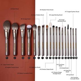 img 3 attached to Enhance Your Beauty Routine with the Eigshow Professional Makeup Brush Set: Ideal for Foundation, Face Powder, Blending, Blush, Bronzer, Eyeliner, Eye Shadow, Brows - Includes Case (PRO 18pcs Coffee)