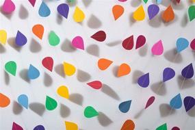img 1 attached to 🌈 Rainbow Raindrop Garland, Paper Raindrops for Nursery Decor, April Showers and Spring Theme, Raindrop Paper Garland, Perfect for Raindrop Baby Showers