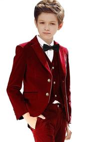 img 2 attached to Premium Velvet Blazer: Classic Formal 🧥 Attire for Boys' Suits & Sport Coats