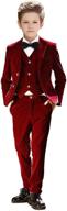 premium velvet blazer: classic formal 🧥 attire for boys' suits & sport coats logo