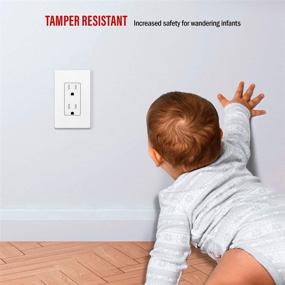 img 1 attached to 🔌 ENERLITES Screwless Decorator Wall Plates Child Safe Outlet Covers - 1-Gang 4.68" H x 2.93” L - Unbreakable Polycarbonate Thermoplastic - SI8831-W - Glossy White