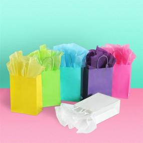 img 2 attached to 🎁 Rainbow Assorted Gift Bags with Tissue Paper - Bulk Goodie Wrap Bags for Parties, Birthdays, Weddings, and More!