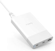 станция питания freedy 65w usb-c для путешествий | быстрая зарядка адаптера [2 usb-c pd: 60w+18w & 1 qc 3.0] | сертифицировано usb-if | совместимо с macbook, ipad pro, iphone, pixel и другими логотип