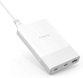 img 4 attached to Станция питания Freedy 65W USB-C для путешествий | Быстрая зарядка адаптера [2 USB-C PD: 60W+18W & 1 QC 3.0] | Сертифицировано USB-IF | Совместимо с MacBook, iPad Pro, iPhone, Pixel и другими