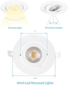 img 3 attached to 💡 Adjustable 5000K Ultra Thin Recessed Lighting Option by Gasonny