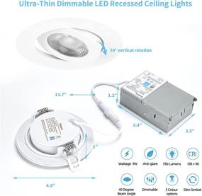 img 2 attached to 💡 Adjustable 5000K Ultra Thin Recessed Lighting Option by Gasonny