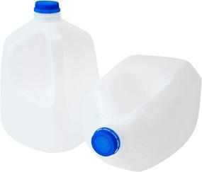 img 2 attached to 🥤 CSBD 1 Gallon Plastic Jug with Lid - (2 Pack) BPA-Free, Reusable & Refillable Containers for Water, Milk, Juice or Liquids - Ideal for Residential or Commercial Use - Made in the USA