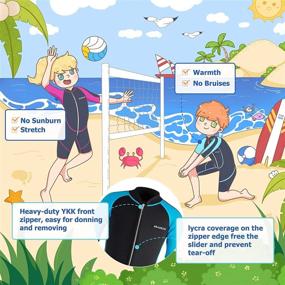 img 2 attached to Seaskin Kids Wetsuit: Thermal Neoprene Swimsuits for Boys, Girls, and Toddlers - Full and Shorty Suits, Various Sizes and Styles