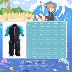 img 3 attached to Seaskin Kids Wetsuit: Thermal Neoprene Swimsuits for Boys, Girls, and Toddlers - Full and Shorty Suits, Various Sizes and Styles