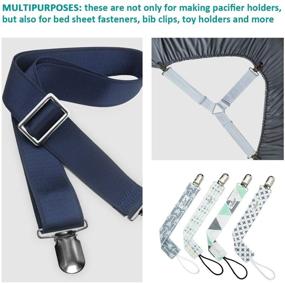 img 2 attached to 🔗 20-Piece Men's Suspender Clips: Secure Bed Sheet Fasteners & Straps Holder