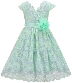 img 4 attached to Lace Flower Girl Dress: Perfect for Country Daily Casual Parties - Bow Dream