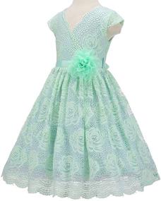 img 1 attached to Lace Flower Girl Dress: Perfect for Country Daily Casual Parties - Bow Dream