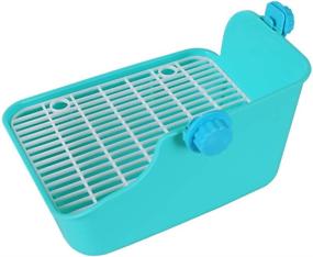 img 3 attached to 🐇 Convenient Hptmus Rabbit Litter Box Toilet - Ideal for Small Animals like Guinea Pigs, Ferrets, Chinchillas, and More! Plastic Bunny Potty Trainer Pan for Easy Pet Litter Corner