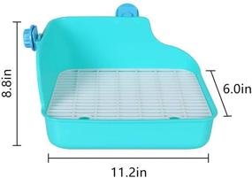 img 2 attached to 🐇 Convenient Hptmus Rabbit Litter Box Toilet - Ideal for Small Animals like Guinea Pigs, Ferrets, Chinchillas, and More! Plastic Bunny Potty Trainer Pan for Easy Pet Litter Corner