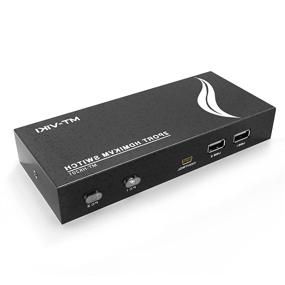 img 3 attached to 💻 E-SDS 4K HDMI KVM Switch Adapter - 2 Port Hot-Key Switch for Computer, Scanner, Printer - with 2 HDMI Cables & 2 USB Cables - Supports 4k@60Hz, HDMI2.0v, HDCP2.2