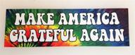 make america grateful again vinyl bumper sticker - peace love hippie tie dyed maga: spread love and gratitude with this unique sticker logo