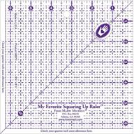 📏 marti michell my favorite squaring up ruler: 6-1/2 by 6-1/2-inch, a must-have quilting tool! logo