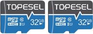 topesel 32gb micro sd card 2 pack - high speed memory cards | uhs-i tf card class 10 for camera, drone, dash cam | 2-pack u1 32gb logo