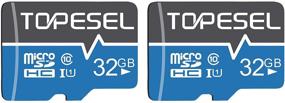 img 4 attached to Карта памяти TopeSel 32 ГБ Micro SD 2 шт. - высокоскоростные карты памяти | Карта UHS-I TF класса 10 для камеры, дрона, автомобильного видеорегистратора | 2 штуки U1 32 ГБ