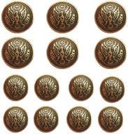 👔 yahoga 14pcs vintage gold blazer buttons for men's suits blazers sport coats 20mm 15mm metal shank buttons set for sewing coats suits blazers (mb20050) logo