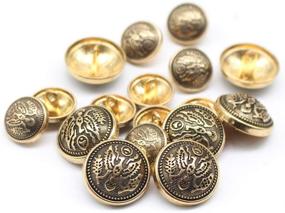 img 2 attached to 👔 YaHoGa 14pcs Vintage Gold Blazer Buttons for Men's Suits Blazers Sport Coats 20mm 15mm Metal Shank Buttons Set for Sewing Coats Suits Blazers (MB20050)