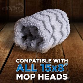 img 1 attached to 🧹 High-Quality Microfiber Mop Refills - 15x8 Inches, 3-Pack (Mop Not Included)