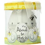 kate aspen showcase gift box, yellow 'about to hatch' kitchen egg timer (18010wt) logo