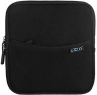lacdo shockproof external usb cd dvd writer blu-ray & external hard drive neoprene protective storage carrying sleeve case pouch bag - black logo