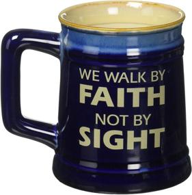 img 1 attached to Walk By Faith Not By Sight - Elegant Porcelain Coffee Mug for Home Décor