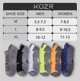 img 3 attached to 🏃 KOZR Men's Cushion Running Ankle Socks with Tab - Athletic Socks (6 Pack) for Optimal Performance