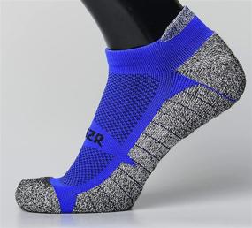 img 1 attached to 🏃 KOZR Men's Cushion Running Ankle Socks with Tab - Athletic Socks (6 Pack) for Optimal Performance