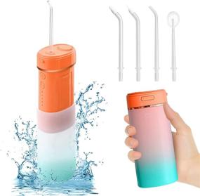 img 4 attached to Portable Water Pick Flossers: Advanced Oral Irrigation for Optimal Teeth Cleaning - 4 Modes, 4 Jets - Ideal for Adults and Kids