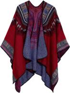 🧣 womens retro shawl poncho cardigan: stylish scarves & wraps for women's fashion logo