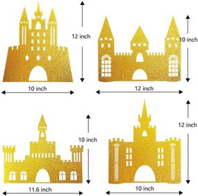 img 2 attached to 🏰 Sparkling Princess Theme Castle Centerpieces for Birthday, Baby Shower & Princess Party Table Decorations – Gejoy 4-Piece Gold Castle Table Centerpiece Set