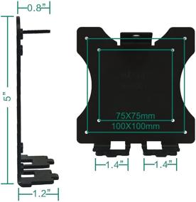 img 2 attached to 💪 Enhance Your HP Pavilion Monitors with WALI VESA Mount Adapter Bracket - 2 Pack, Black