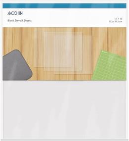 img 4 attached to 🎨 25 Pack of 4 mil Mylar Stencil Sheets - 12x12 Inches, Reusable Template Material