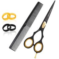 💇 high-quality hair scissors-barber hair shears 6.5’’ haircut scissors professional hair cutting scissors for women/men with adjustable screw & free comb japanese stainless steel black color logo