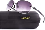 linvo bifocal reading sunglasses rimless logo