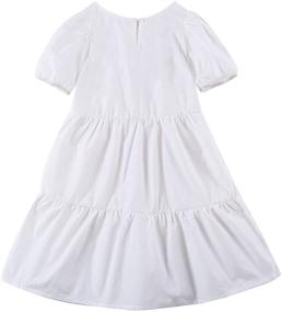 img 3 attached to Noomelfish Tiered Ruffle Dresses Pockets Girls' Clothing