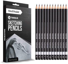 img 4 attached to Pro Triangular Drawing Sketch Pencils