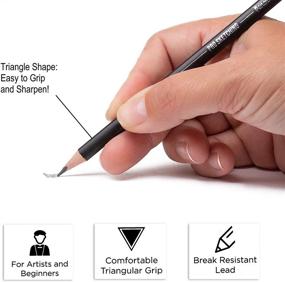 img 2 attached to Pro Triangular Drawing Sketch Pencils