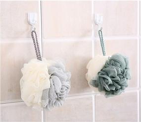 img 2 attached to 🛁 HuiYouHui 4 Pack Loofah Bath Sponge Lace Mesh: Silky Skin, Full Cleanse Lather - Multi Color Assortment for Luxurious Bathing