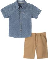 👕 calvin klein boys' 2-piece shirt and shorts set logo