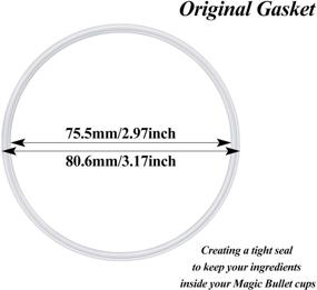 img 2 attached to 🔍 High-Quality 6-Piece Rubber Gasket Replacement Seal White O-ring for Magic Bullet 250W - Compatible and Reliable