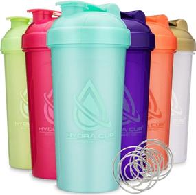 img 4 attached to Hydra Cup - [6 Pack] Original Shaker Bottles, 28-Ounce 🍶 Max Value Blender Bundle, Protein Shaker Cups, Set of 6 Vibrant Colors.