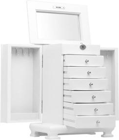 img 2 attached to 📦 Luxurious Wooden Jewelry Box with 6 Drawers - Ideal for Earrings, Necklaces, and Bracelets | M10 Series (WHITE)