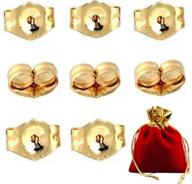 🔛 8 piece yellow earring backs replacement - secure fit for your favorite earrings logo