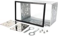 🎃 pumpkin universal double din mounting kit - metal installation cage for 2 din car stereo radio in dash logo