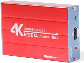 img 4 attached to 🎥 Mirabox HDMI карта захвата 4K: высококачественное захватывание звука и видео для потоковой передачи и записи на PS5, PS4, Xbox, Switch - поддерживает OBS, Twitch, YouTube, Facebook Game.